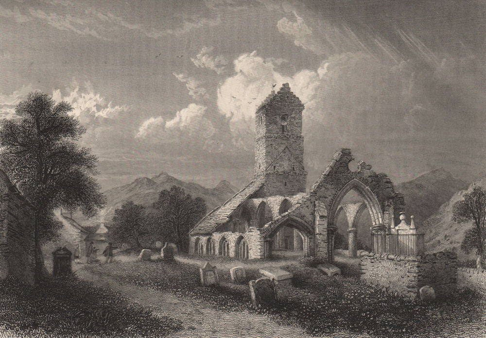 Old Church of Muthill. Scotland. DONALDSON 1868 antique print picture